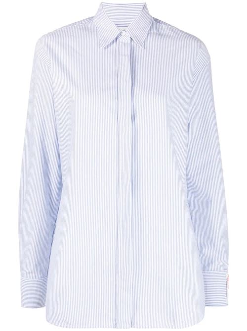 Camicia Oxford a righe in cotone bianco/blu Golden Goose | GWP00820P00054880197